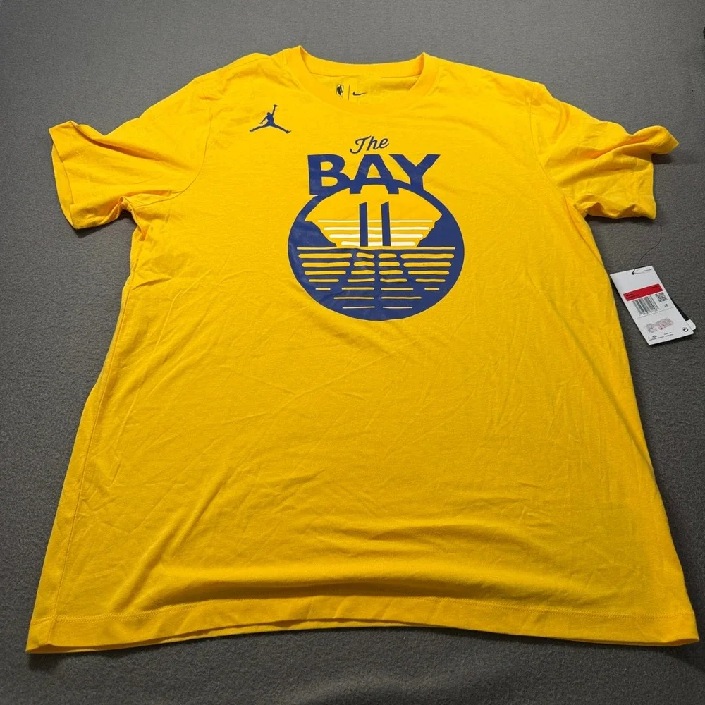 Jordan Golden State Warriors Klay Thompson Shirt Mens Size L Yellow HV5541-728